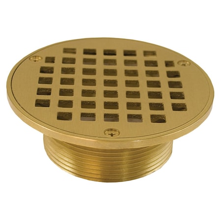 Jones Stephens 3in. IPS Metal Spud with 5in. Polished Brass Round Strainer D60956